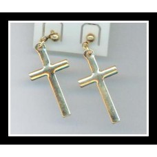 Gold Cross Earrings